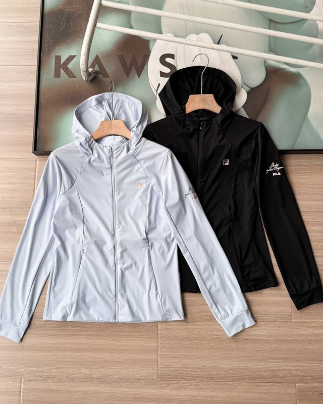 170 Fila Women's Skin-Friendly Hooded Jacket, 2025 Summer New Style Fitness Spor