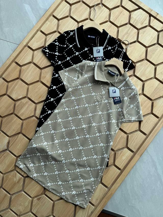 130, Fila Fusion Women's Knitted Dress, 2026 Summer New Arrival, All-over Print
