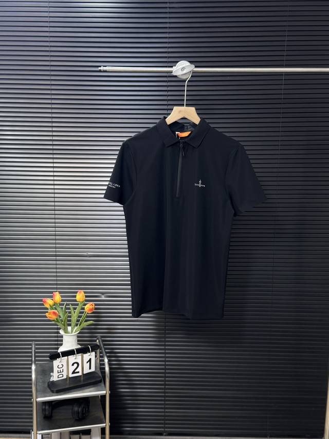 120 Biemlfdlkk Summer Men's Half-Zip Polo Shirt 2026 Summer New Men's Half-Zip P