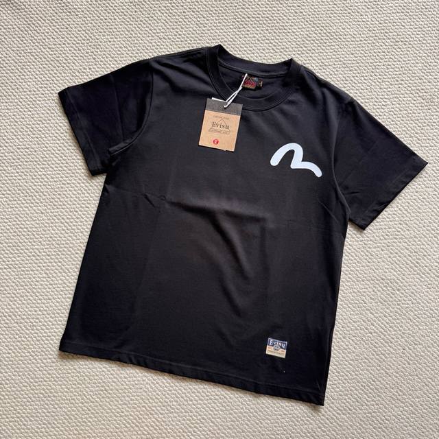100 Evisu Fukujin Ukiyo-e Lion King Print Short-Sleeve T-Shirt with Double Label