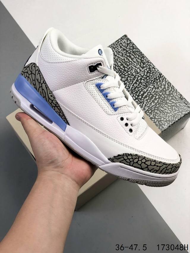 220 公司级带半码！ 耐克Nike Air Jordan 3 Retro 迈克尔 乔丹Aj3代 中低帮复古休闲运动文化篮球鞋 尺码：36 36.5 37