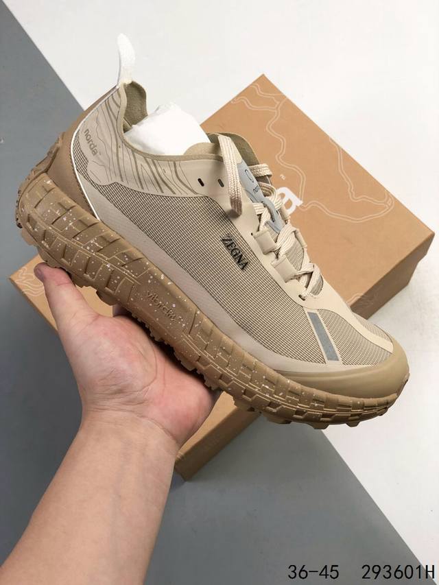 260 公司级Norda 001 厚底系带耐磨 低帮 户外 越野登山功能鞋 舒适鞋面 具有很好的延展性 时尚质感鞋面 系带闭合方式 后跟采用柔软材质舒适贴合