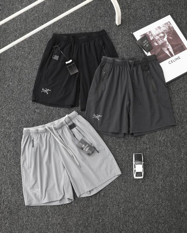 120 始祖鸟Arcteryx Incendo Short 夏季速干透气轻薄弹力训练短裤 颜色：黑色 玄铁灰 深灰 太空灰 浅灰 尺码：M-3Xl M穿