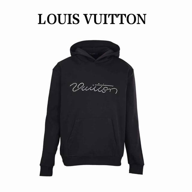 本地自取340 Louis Vuitton Lv 串珠刺绣连帽卫衣 正品13200购入开发，，定染420克全棉特厚潮牌毛圈卫衣料，1＊1潮牌罗纹，面料酵洗，