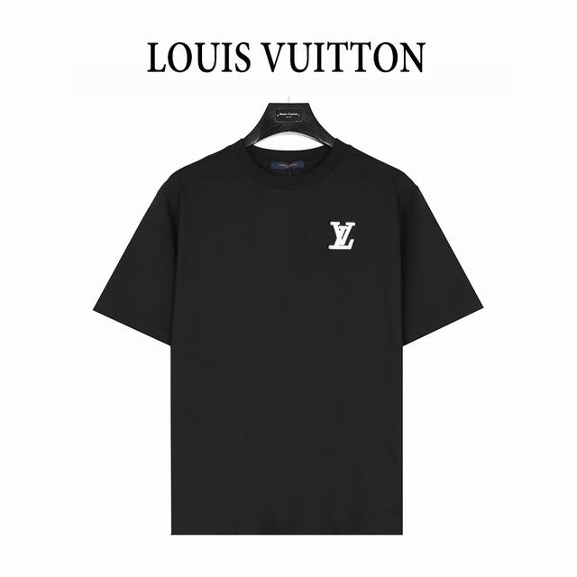 本地自取140 支持放店 Louis Vuitton 路易威登 25Ss 胸口立体苞芯Logo刺绣短袖T恤 定织定染260克进口原版面料, 搭配32支2×
