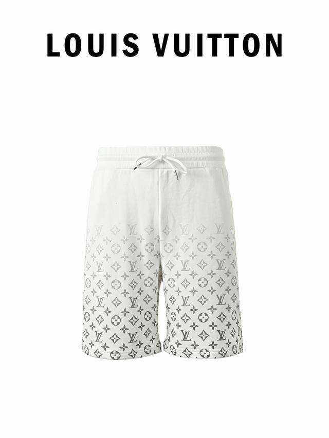 本地自取200 Louisvuitton 路易威登渐变老花短裤 老花满印渐变短裤 定织定染纯棉毛圈 克重360G面料 采用手工丝网印花工艺 无惧起皮脱落 全