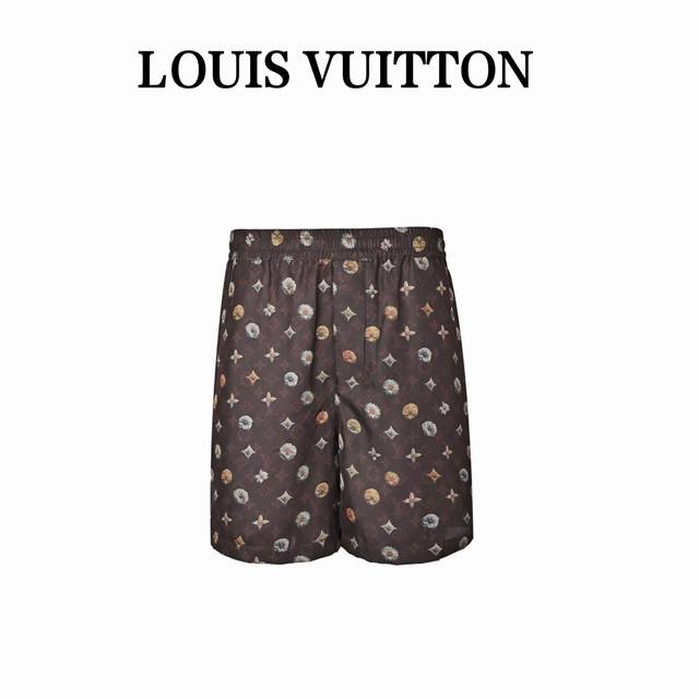 本地自取260 Louis Vuitton 路易威登 26Ss 老花雏菊满印套装短裤 Lv经典Monogram印花短裤，棕色底配黄色白色老花，辨识度超高！高