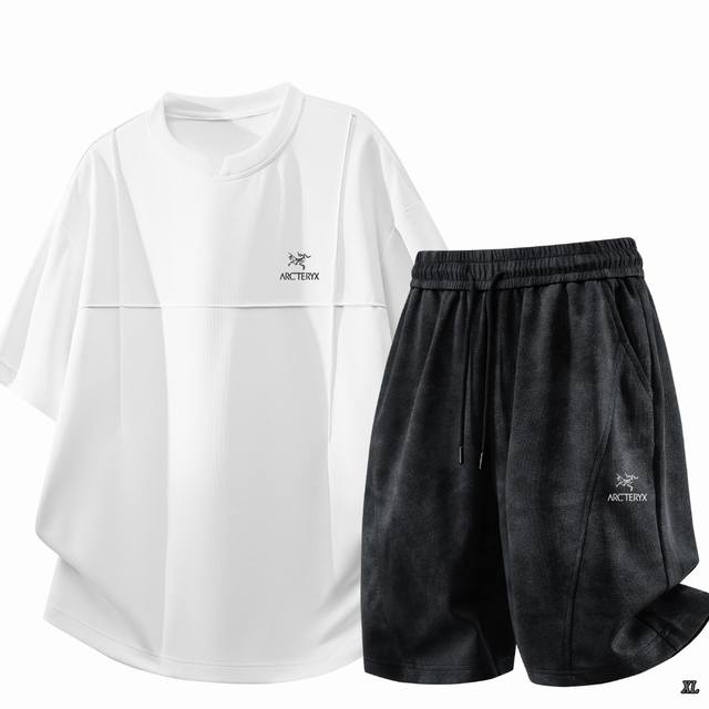 p160 Arc'Teryx Exclusive New Summer High-Quality Fashion Tie-Dye Crew Neck Short