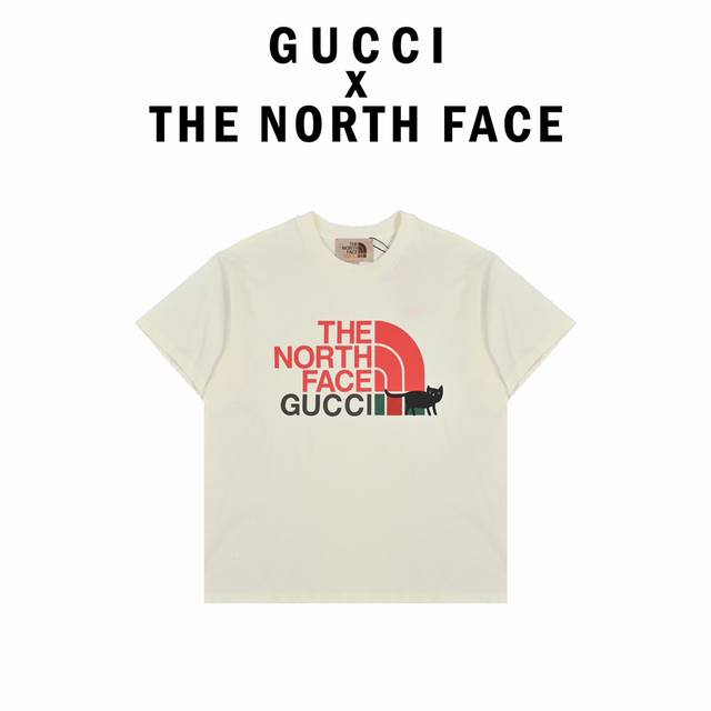 本地自取160 Gucci & The North Face 22Ss 联名款印花短袖 独家订染原版的颜色，21S双股罗纹，定染定制，布料做手感外加布面蚀毛