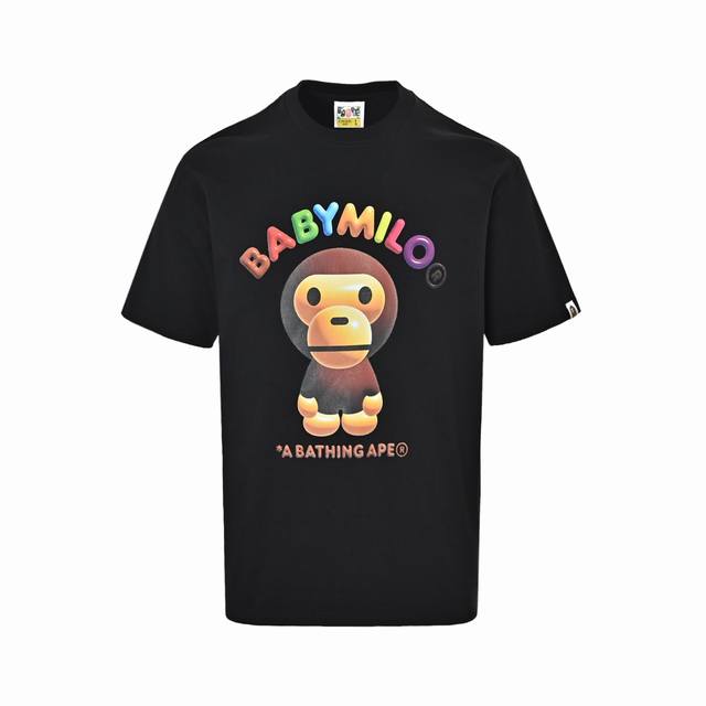 本地自取: 140 Bape 彩色字母小猴子印花短袖 32支双纱面料克重280克纯棉重磅营造的 纺织密度高 垂感佳 不易变形 厚织感加上紧密纺纱工艺 不会影