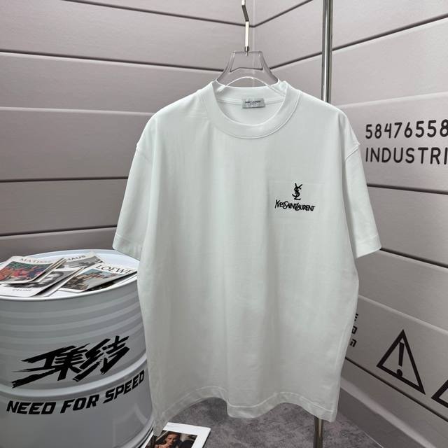 #100 YSL Saint Laurent 2026 Spring/Summer New Classic Simple Letter Embroidery,