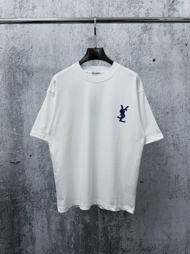 p90 Ysl 圣罗兰 经典字母胶片短袖T恤 超经典明星通勤必备单品260G双纱纯棉纯棉柔软面料 对色定染面料， 潮流感十足 定染纯棉面料，Os版型，三标齐