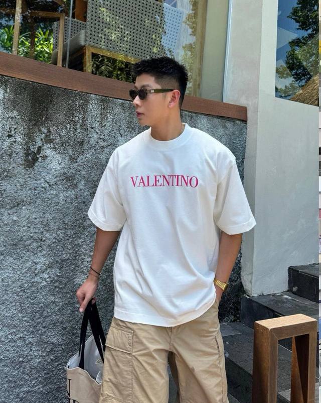 特价60 华伦天奴 Vltn 26Ss 红字母印花短袖T恤 Vl009 轻奢主义 男女日常通勤穿搭必备单品 正确版本 随意对比 详细特征 260克100%