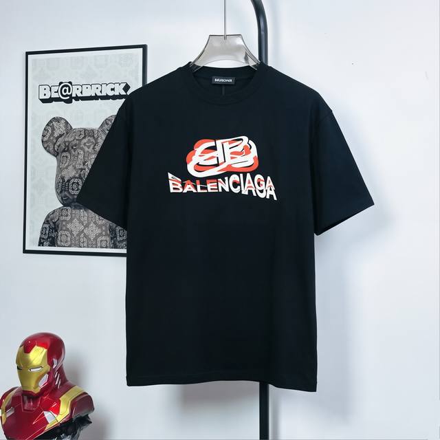 p90 Style No.: Mk82 Balenciaga Paris Letter Print Short Sleeve T-Shirt Custom-wo