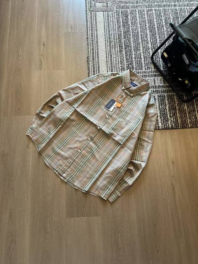 220 牛货来袭！原单货狠稀有~ Nauticatoobigbdshirt长谷川监制超宽松色织复古格纹长袖衬衫Cityboy大潮席卷整个日潮圈，四季皆宜，上身