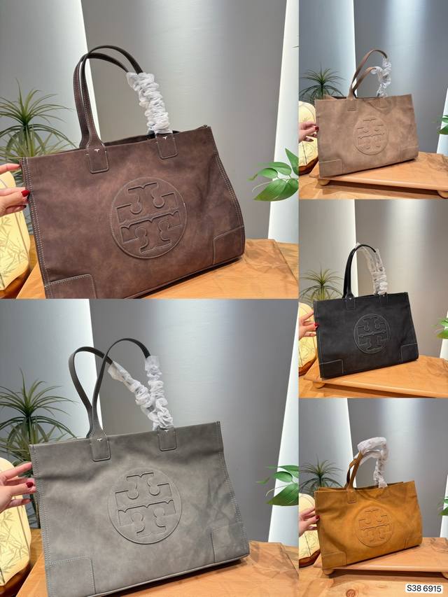 p360 Tory Burch Ella托特包 Tory Burch Ella托特包，麂皮材质 轻便耐用，正面双T Logo超有辨识度。通勤、短途出行都能装下