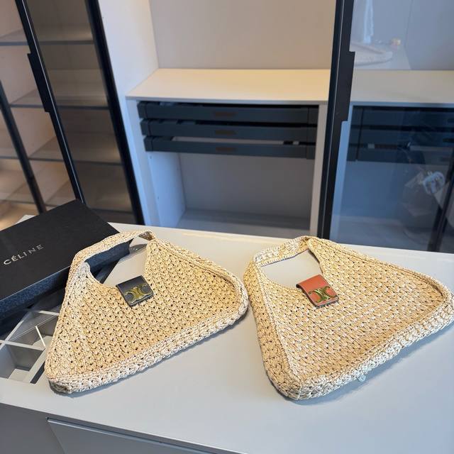270 New Arrival Recommendation High-end Celine boutique new raffia shoulder bag/