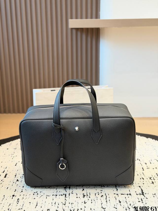 Replica Leather P480 Montblanc Heritage Series Briefcase, black grained calfskin
