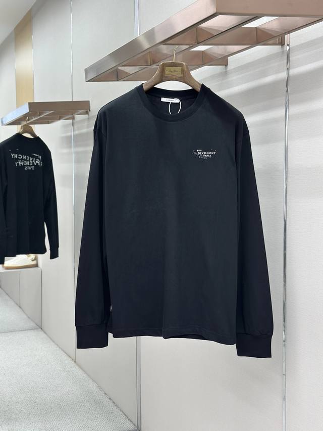 p230 Givenchy Stamp前后印花长袖 原版：2691购入开发 货号：1685240-A20 面料：全棉面料 工艺：印花工艺 颜色：黑色