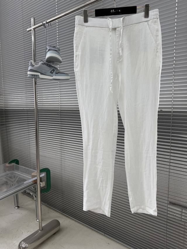 p400 -Z Zegn Lightweight 100% Linen Drawstring Trousers, Breathable Color Enhanc p400 -Z Zegn Lightweight 100% Linen Drawstring Trousers, Breathable Color Enhanc