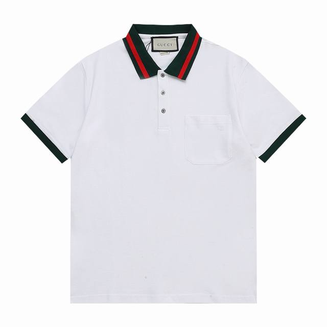 #Mi p120 Gucci double G logo embroidered contrasting collar Upgraded, inspired b #Mi p120 Gucci double G logo embroidered contrasting collar Upgraded, inspired b