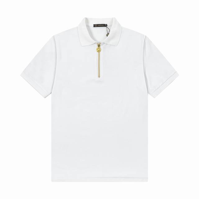 #Mi 120 Versace 范思哲 2026∽新款浙变高品质翻领polo衫，高瑞精品Logo扣子，做工精致，官网同步，时尚百搭 颜色：白色 黑色 码