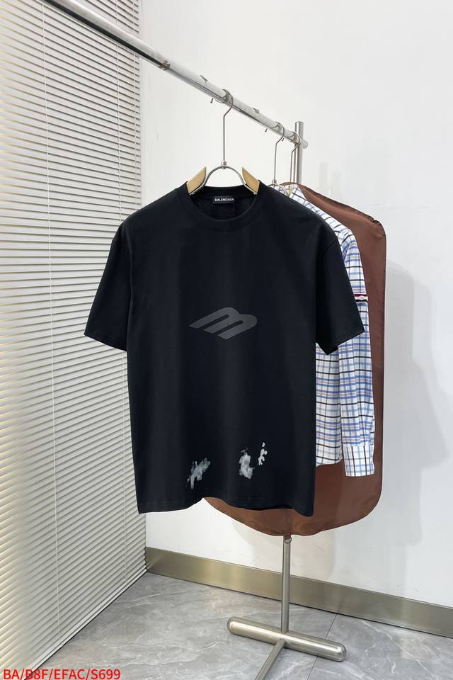 p180 S699 Balenciaga exclusive new original men's casual short-sleeved shirt, hi