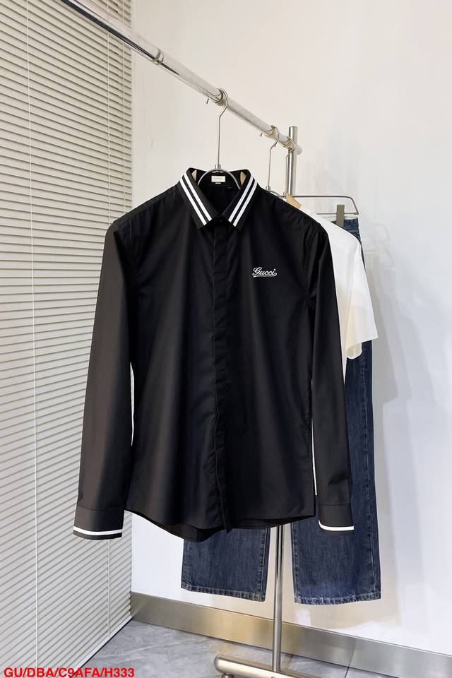 p340 H333 Gucci, a stylish and casual collared long-sleeved shirt, is available p340 H333 Gucci, a stylish and casual collared long-sleeved shirt, is available