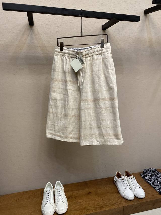 p310 Shorts, Loewe textured jacquard embroidered denim shorts, authentic, purcha