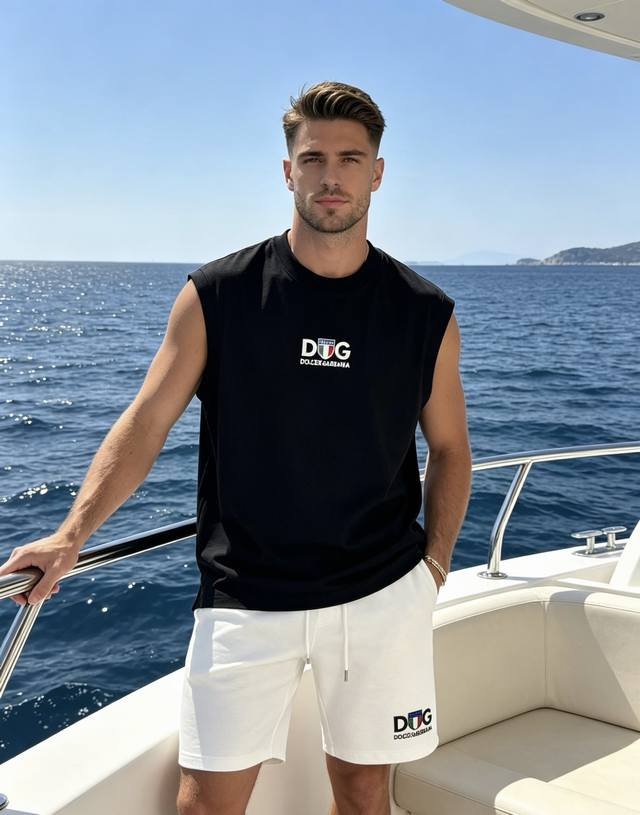 Top p190. Pants p220. Italian high-end ice-surface sleeveless vest | D&G classic