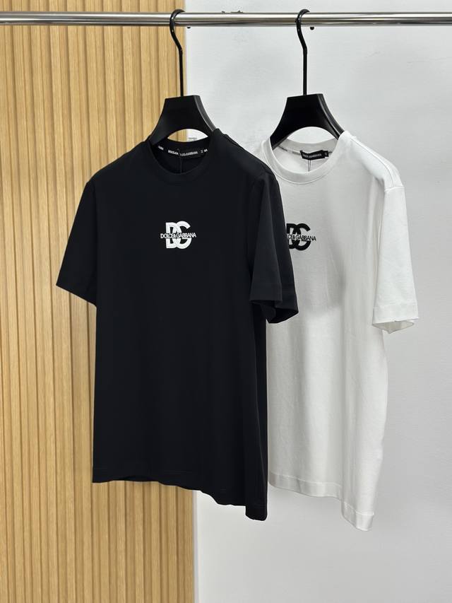 p160 Dolce & Gabbana 2026 Spring/Summer Newest Embroidered Logo Men's Crew Neck