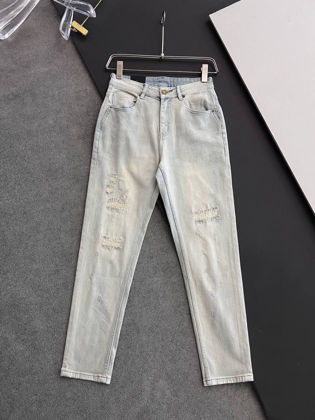 p240 Saint Laurent* Classic Casual Stretch Jeans: Understated luxury, custom lea
