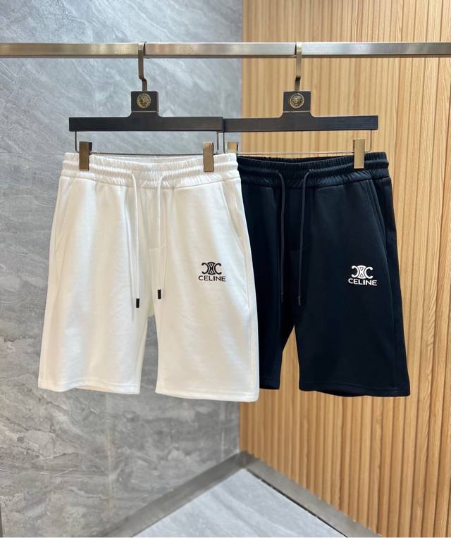 p210 Celine 2026 Spring/Summer New Arrival - Elastic Waist Casual Shorts with Co