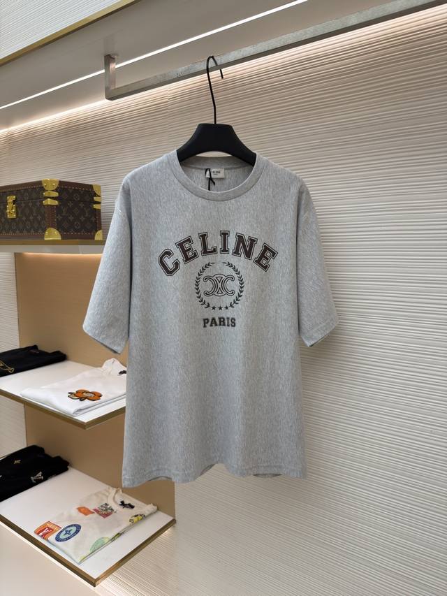 200 Celine Round Neck Short-Sleeve T-Shirt (Item No.: 1685099-A05) Fabric: Pure