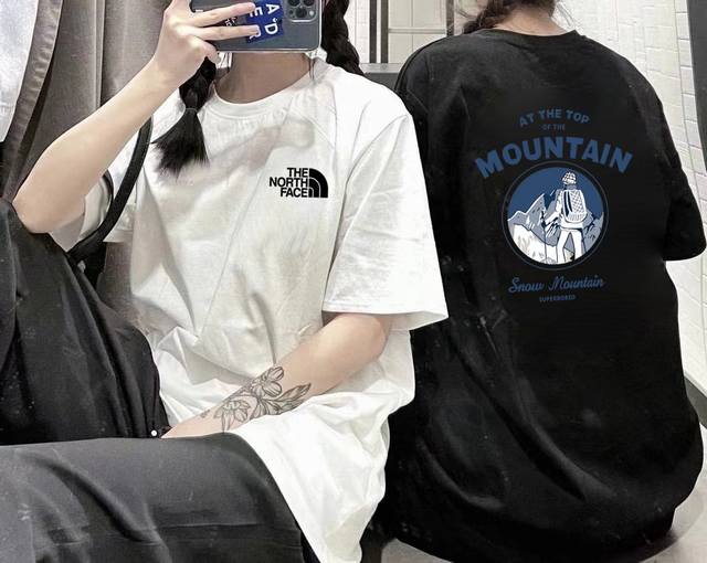 退换20天 170 The North Face 北面探险家短袖半袖T恤 采用260G双纱100%新疆精梳纯棉面料 采用过肩拉条工艺，百洗不变形！ -采