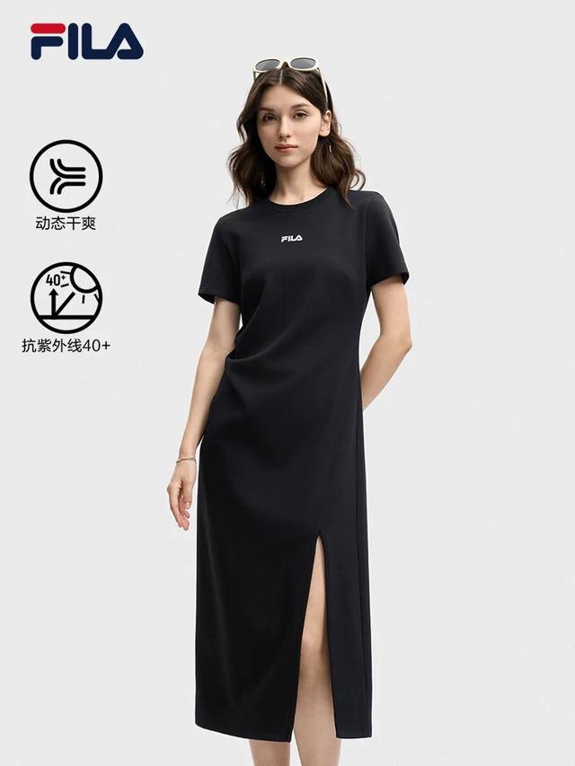退换20天 230Fila斐乐官方女子针织连衣裙2026夏新款休闲防晒干爽修身开衩长裙面料有弹性 透气吸汗 下摆开叉 显瘦显身材Fila斐乐官方女子针织连衣裙2 退换20天 230Fila斐乐官方女子针织连衣裙2026夏新款休闲防晒干爽修身开衩长裙面料有弹性 透气吸汗 下摆开叉 显瘦显身材Fila斐乐官方女子针织连衣裙2