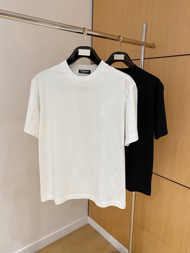 p210 Saint Laurent 2026 Summer New Short-Sleeve T-Shirt, featuring unique thread