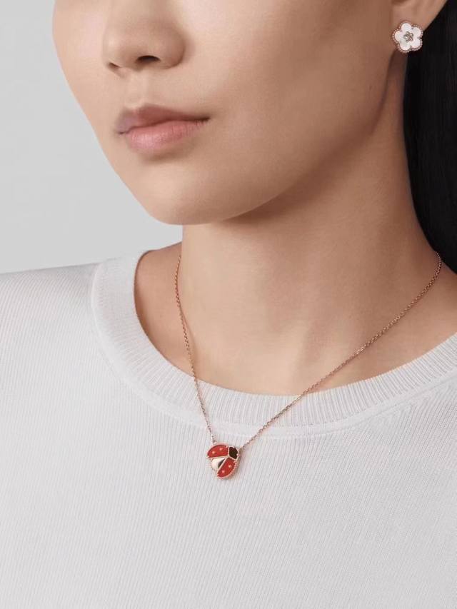 p350 We offer ladybug necklaces, custom-made with genuine gold and diamonds. We