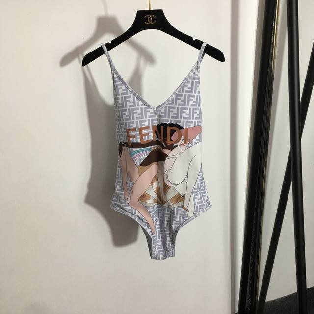 p160 Style No. 20222307 Fend* New All-Over F Letter Print Bikini Suspender One-P