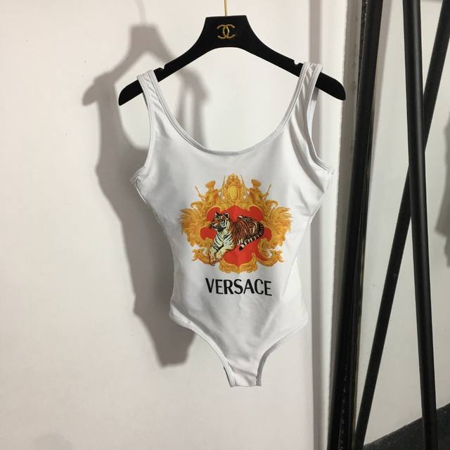 p160 Style No. 20222901 Versac* New Tiger Print Suspender One-Piece Swimsuit, wi