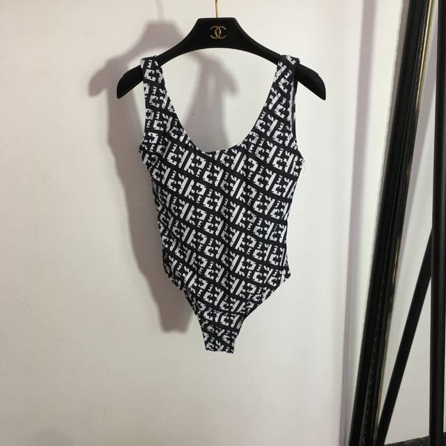 p160 Style No. 20232022 Fend* New Double F Letter Print One-Piece Swimsuit with