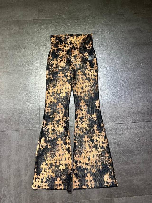 250 Chrome Hear** Chrome Hearts new 4D printed mesh cotton sheer trousers are no