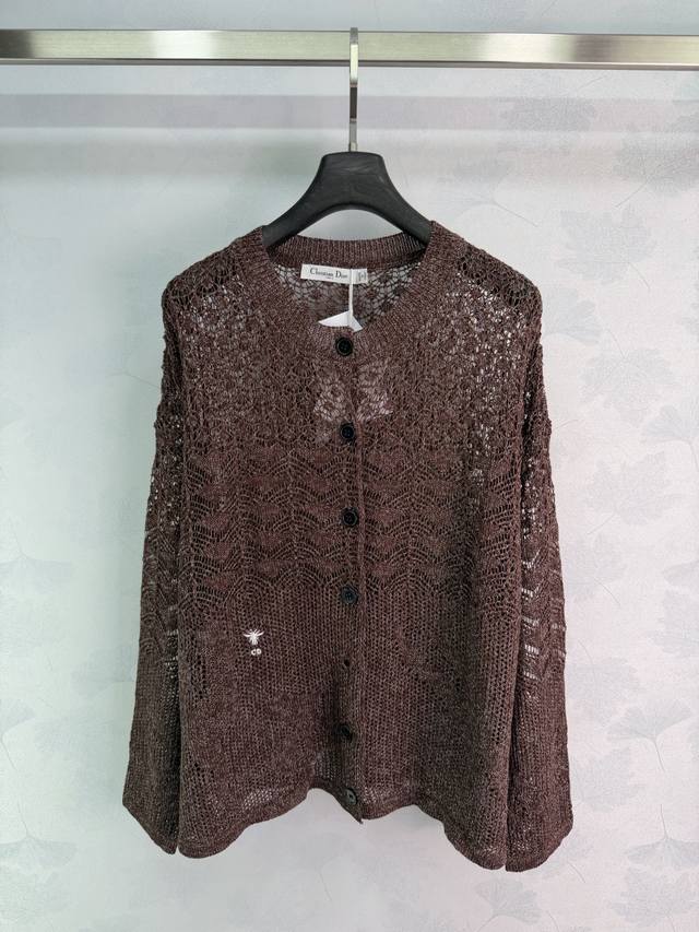 p250 Dio* 2026 Early Autumn New Round Neck Knitted Long Sleeve Cardigan! Made wi