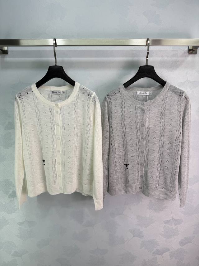 p200 Dio* 2026 Early Autumn New Round Neck Knitted Long-Sleeve Cardigan! Made wi