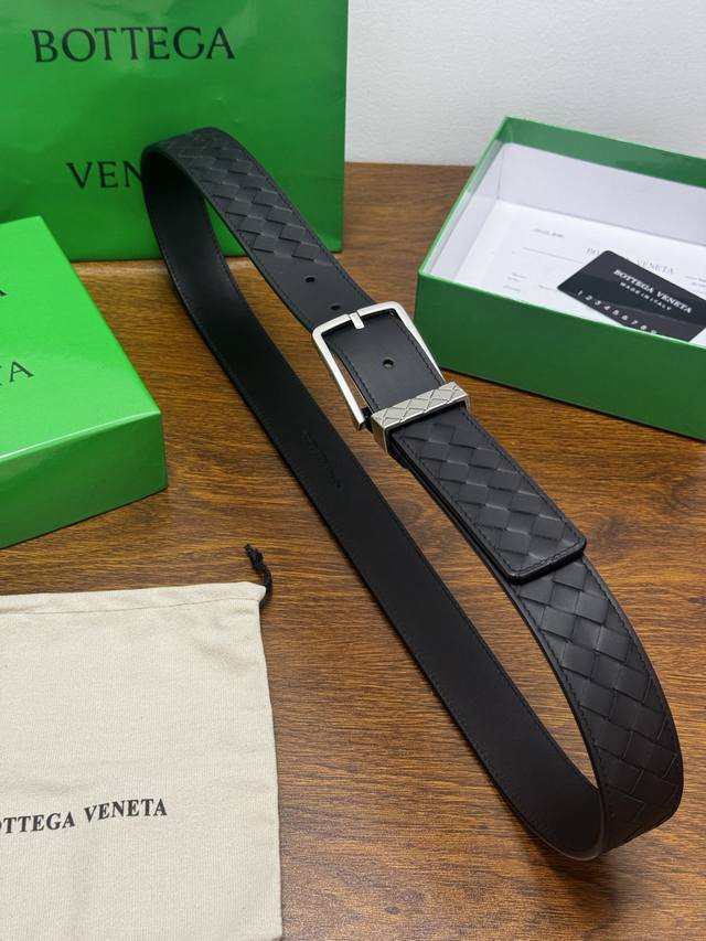 p250 Bottega Veneta 3.5cm Black Intrecciato piccolo woven calfskin leather belt. p250 Bottega Veneta 3.5cm Black Intrecciato piccolo woven calfskin leather belt.