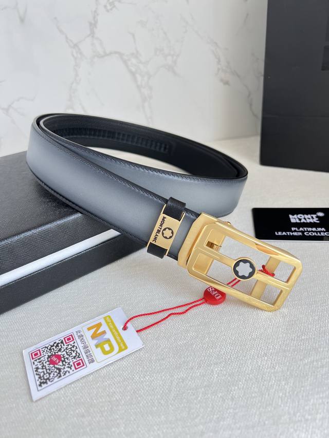 Product Name: Montblanc Automatic Leather Belt P230 Model: Automatic belt, new p