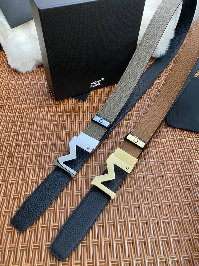 Product Name: Montblanc Original P180 Material: 100% top-grain cowhide belt, gua