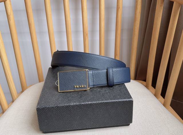 200 -- Prada's latest belt from the boutique. This belt is made of Saffiano leat