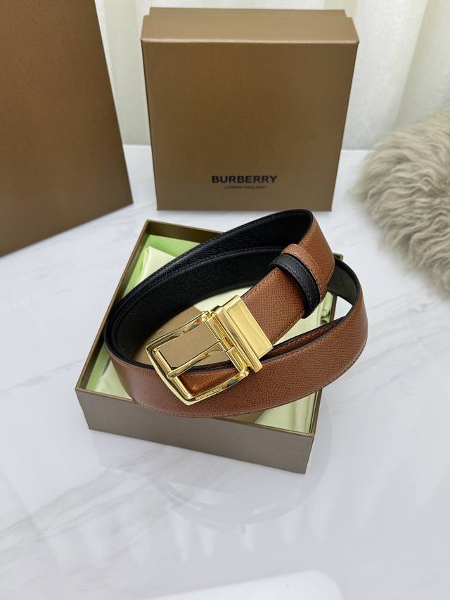 p200 Burberry double-sided original imported top-grain cowhide, reversible, vacu