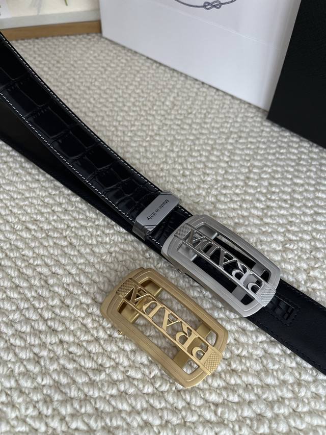 Product Name: Prada Original Single Belt with Automatic Belt P210 Material: 100%
